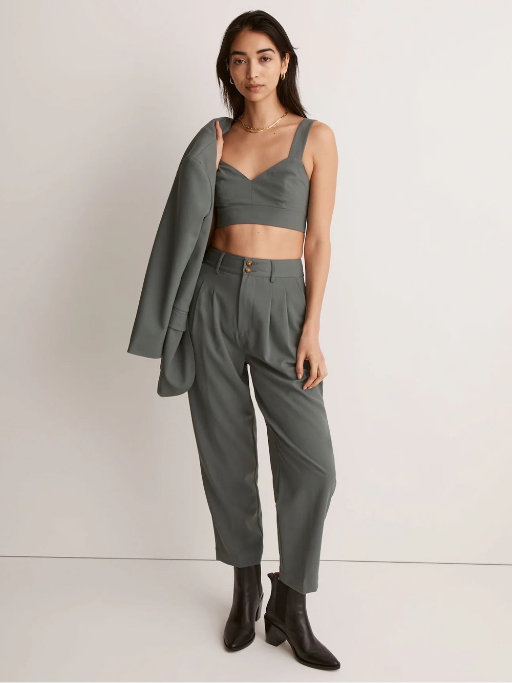 Madewell Pleated Tapered Pants Size 10 NWT